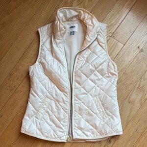 Women's Cream Quilted Vest